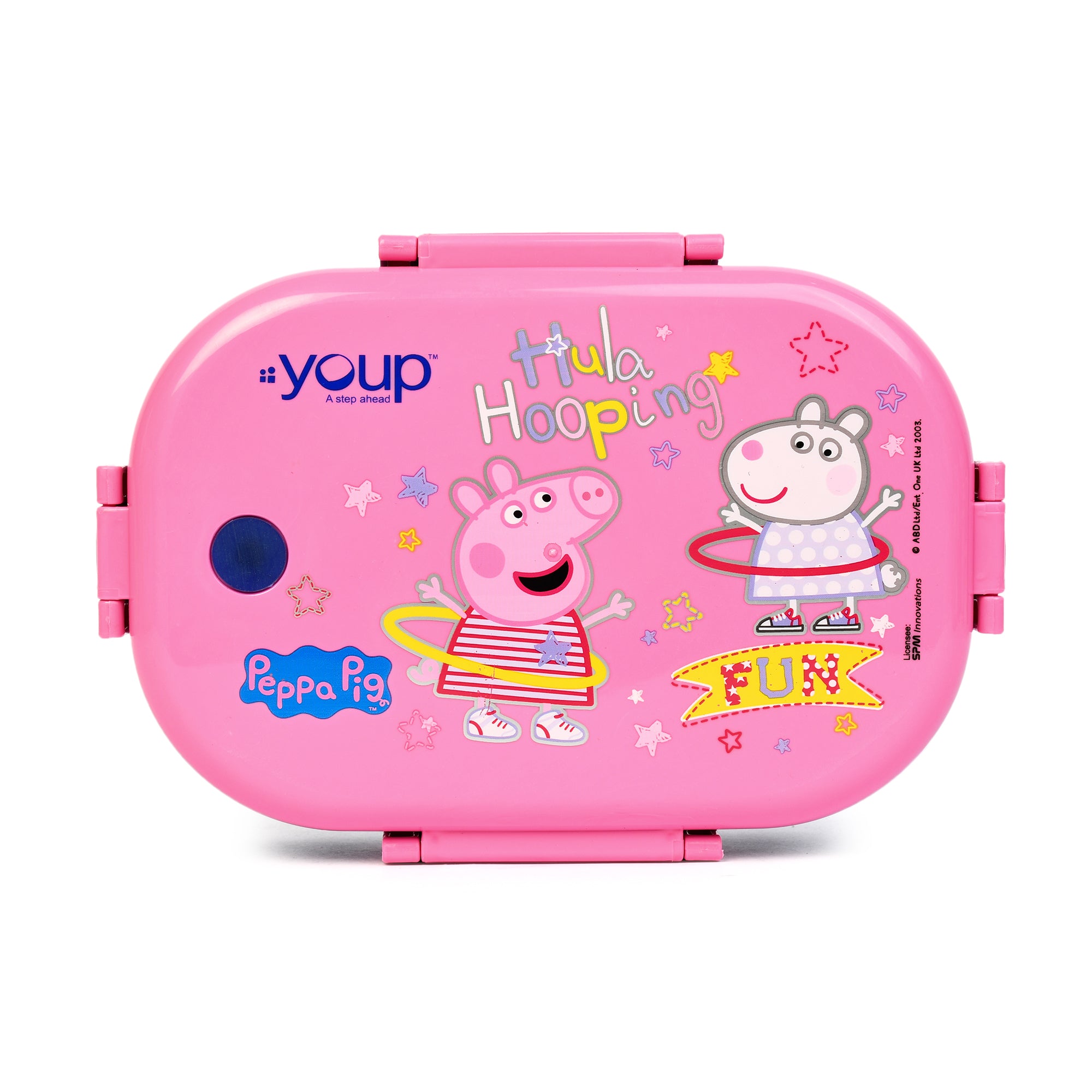 Youp Stainless Steel Pink Color Peppa Pig Theme Kids Lunch Box Happy Bite 750Ml