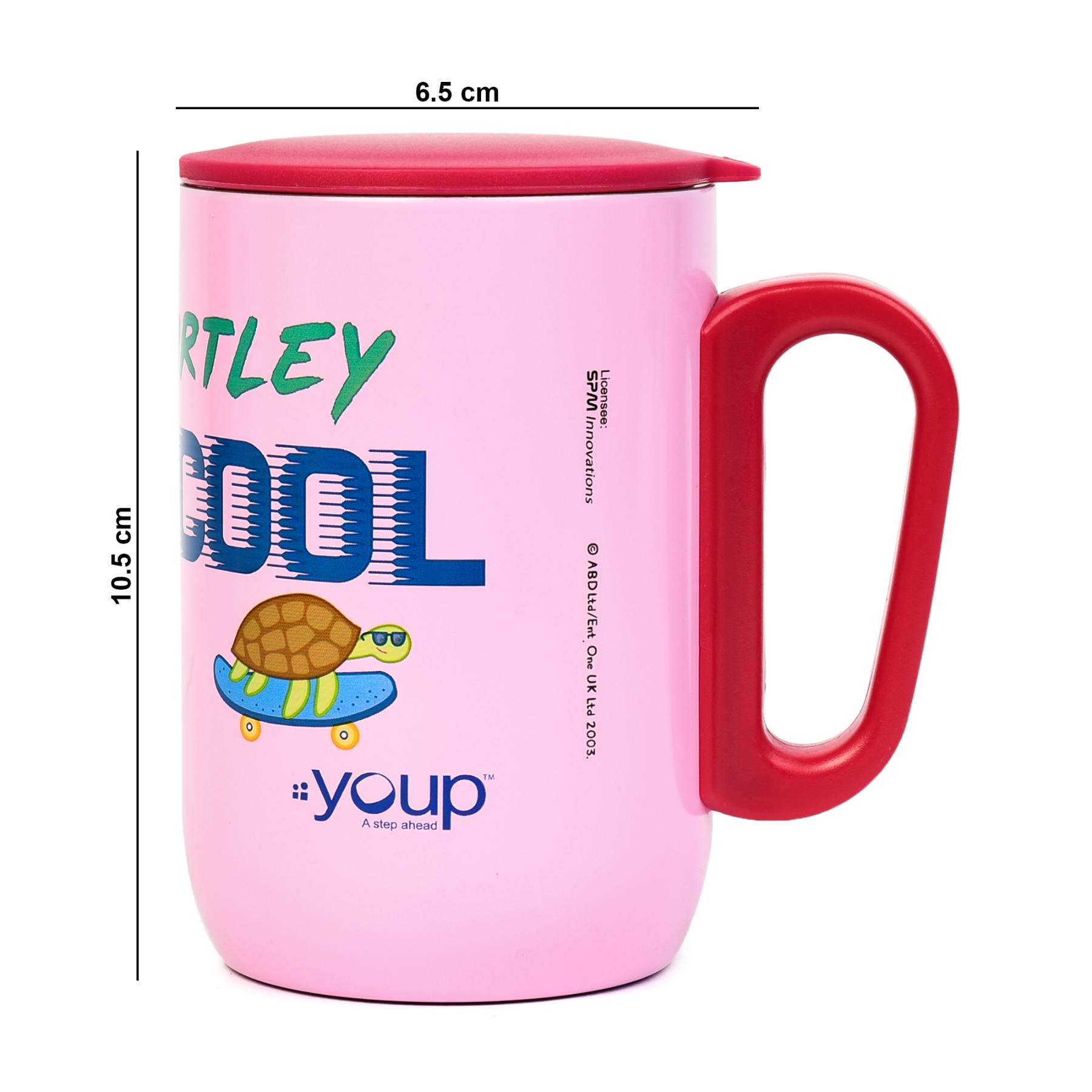 Youp Stainless Steel Pink Color Peppa Pig Cool Kids Insulated Mug With Cap Sorso-Ppm - 320 Ml