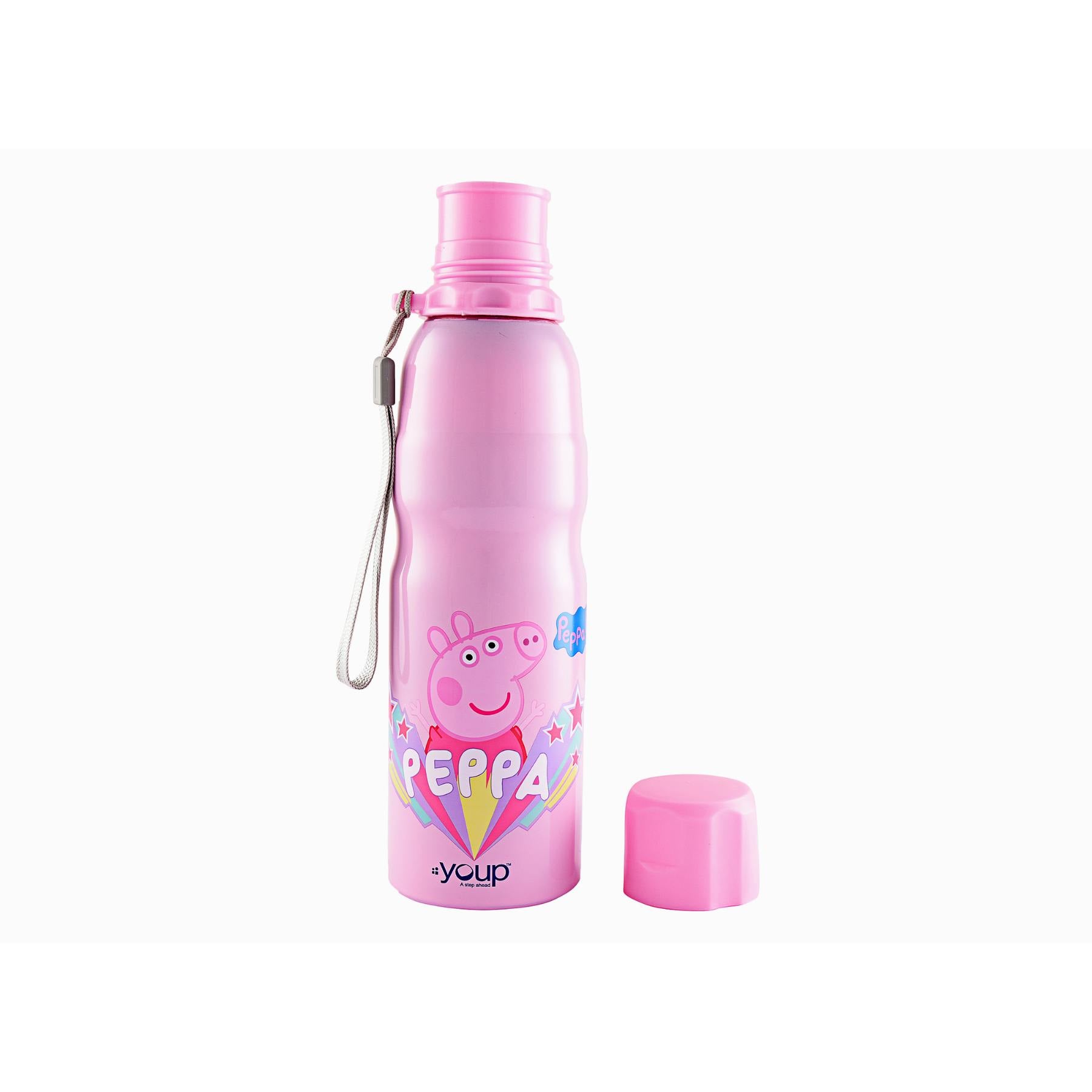 Youp Stainless Steel Pink Color Peppa Pig Kids Water Bottle HARPER  - 750 Ml