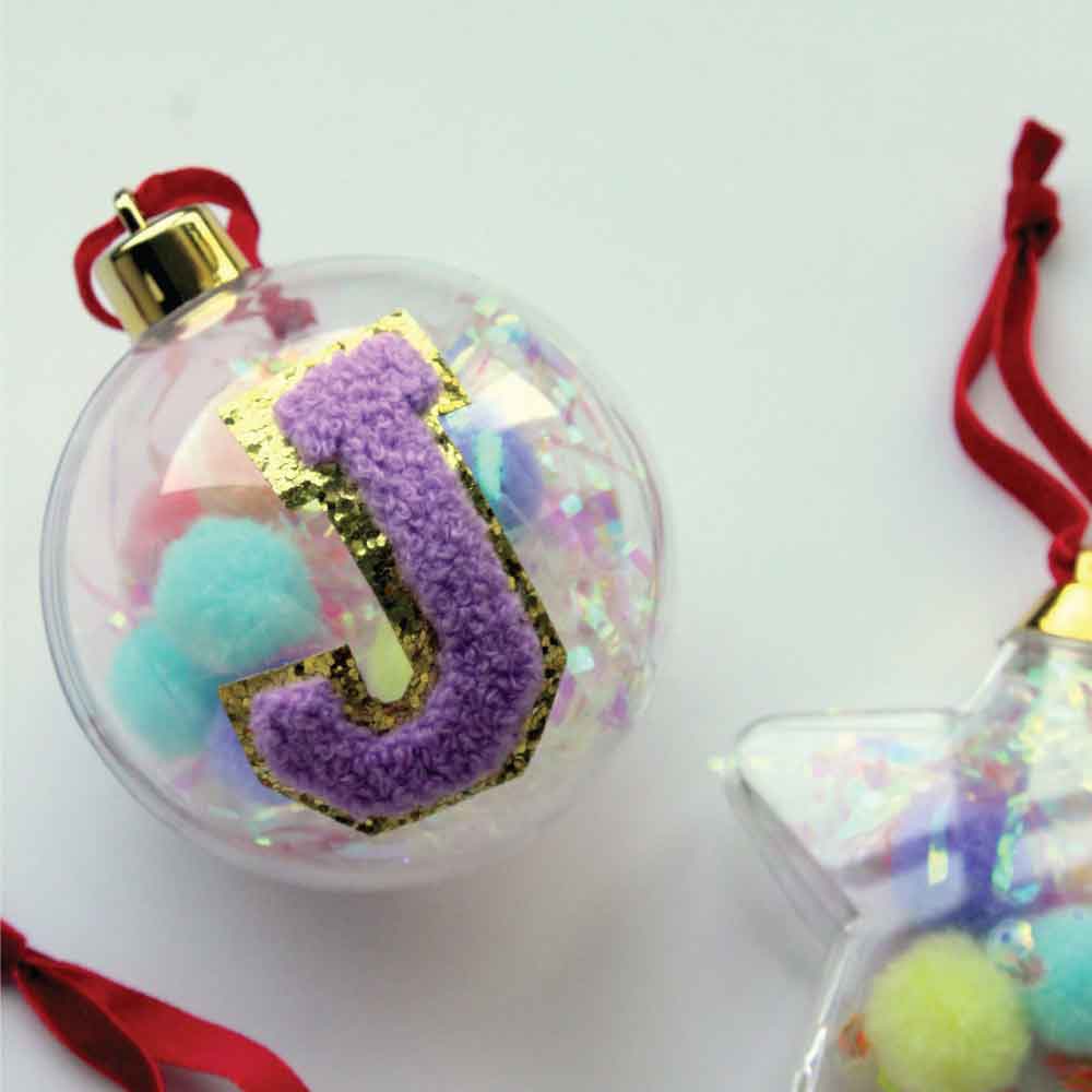 Letter Patch Ornament- Ball