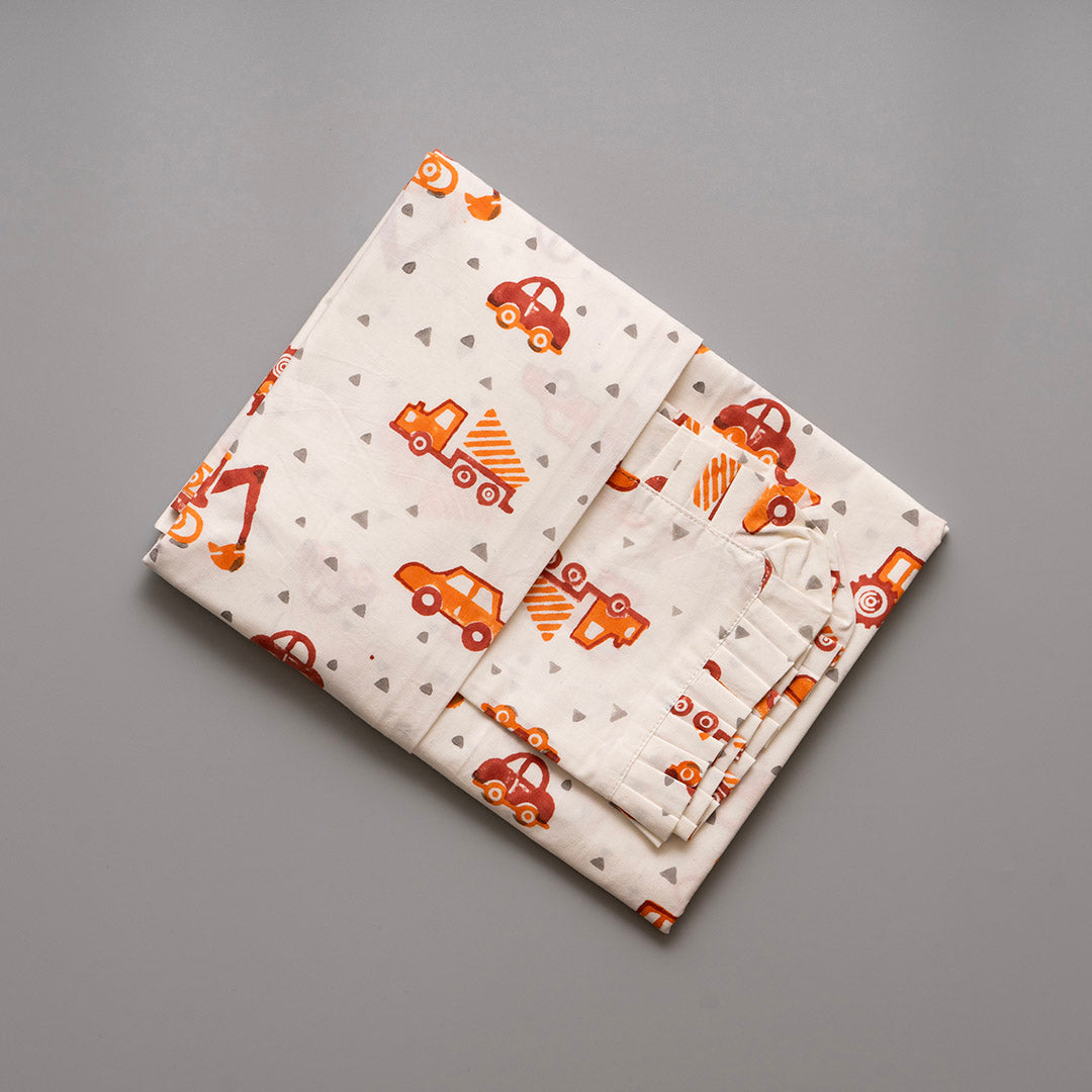 Gudgoodie Kids Flat Bedsheet Set  - 100% Cotton Percale - Queen/Double Bedsheet