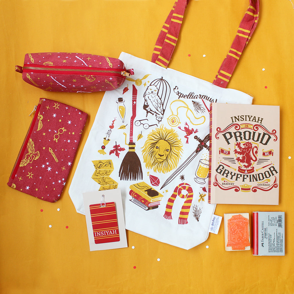 Official Harry Potter Gryffindor Themed Personalised Stationery Gift Hamper