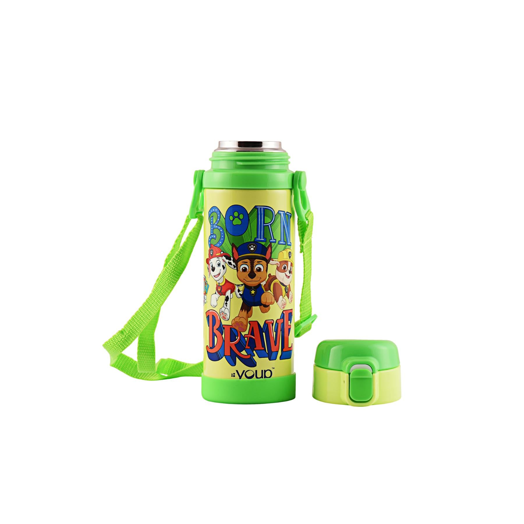 Youp Stainless Steel Insulated Green Color Paw Patrol Kids Sipper Bottle SCOOBY - 500 ml