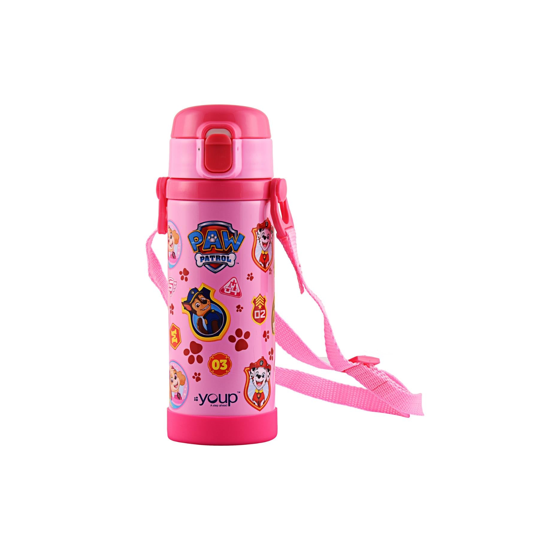 Youp Stainless Steel Insulated Pink Color Paw Patrol Kids Sipper Bottle SCOOBY - 500 ml