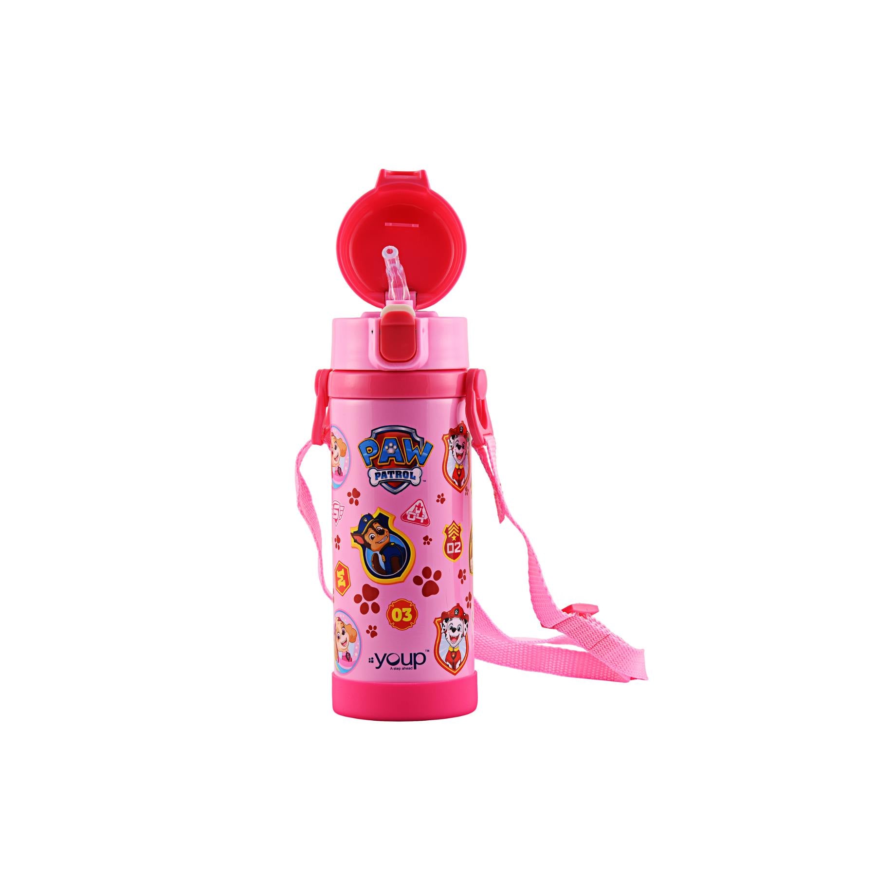 Youp Stainless Steel Insulated Pink Color Paw Patrol Kids Sipper Bottle SCOOBY - 500 ml