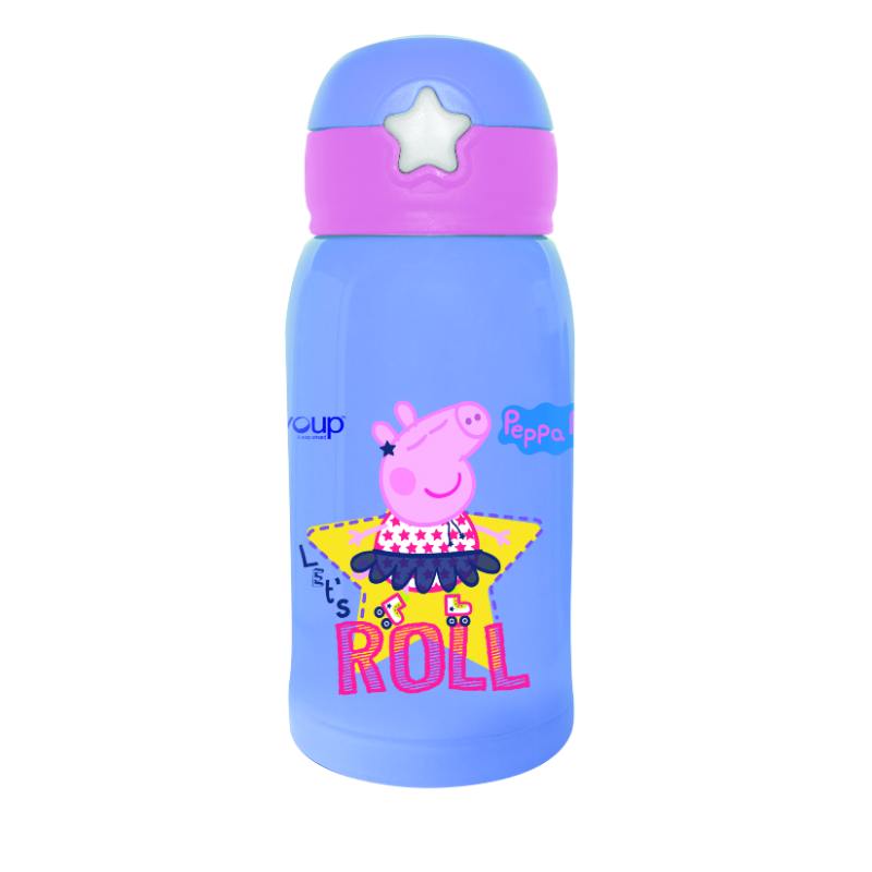 Peppa Pig Stainless Steel Flask Insulated Sipper Water Bottle for Boys Kids