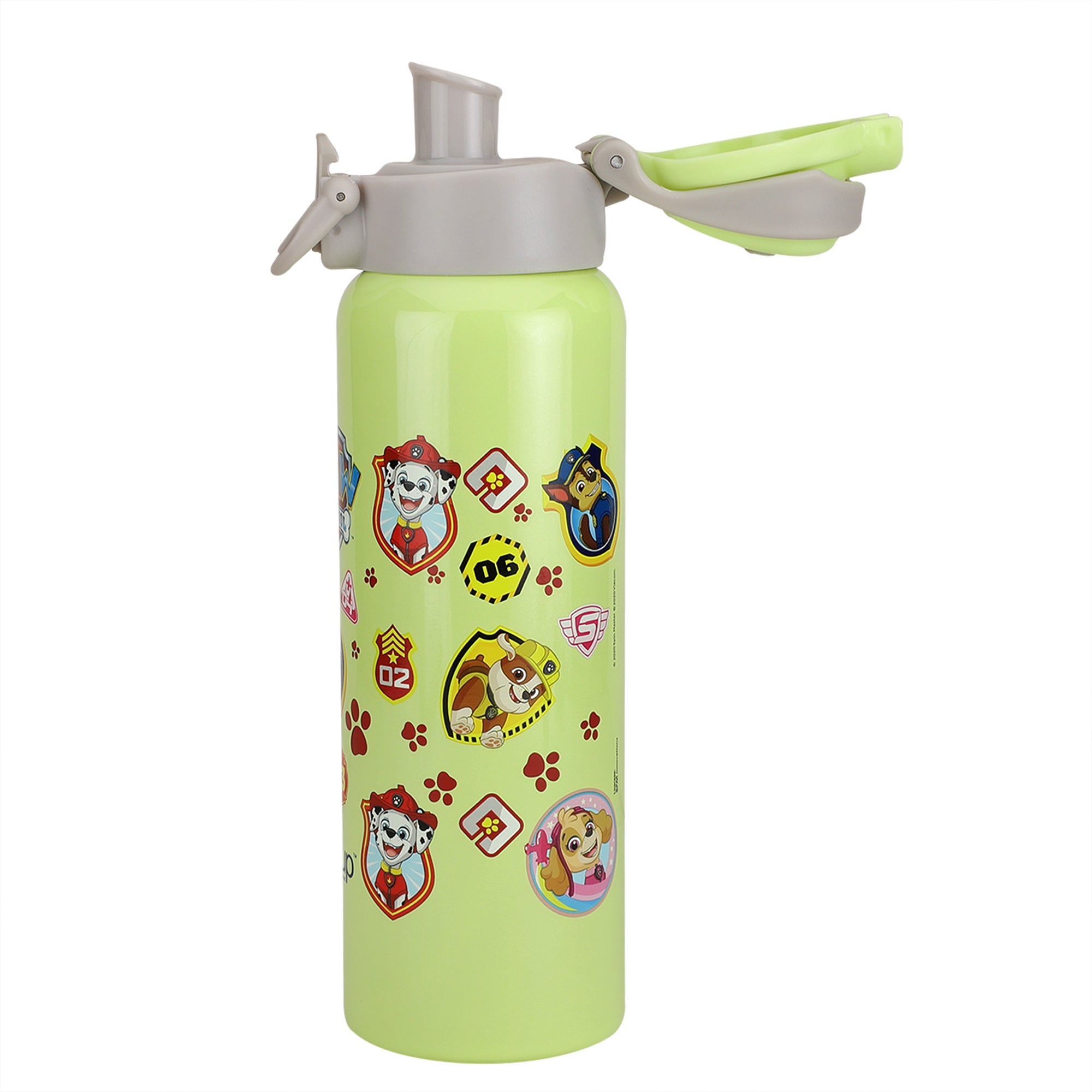 Youp Stainless Steel Lemon Green Color Paw Patrol Kids Insulated Water Bottle TIKTOK - 600 ml