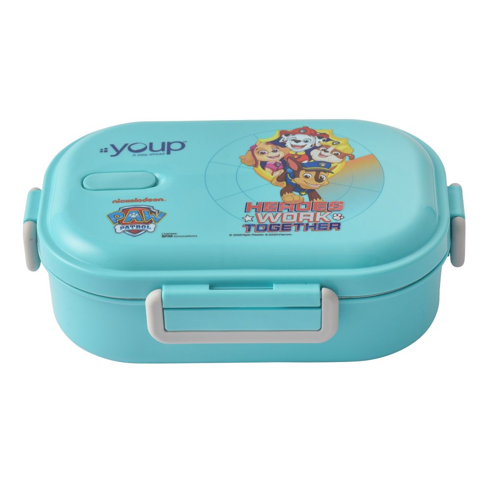 Youp Stainless Steel Aqua Blue Color Paw Patrol Kids Lunch Box CRUNCH - 700 Ml