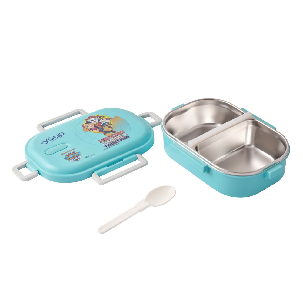 Youp Stainless Steel Aqua Blue Color Paw Patrol Kids Lunch Box CRUNCH - 700 Ml