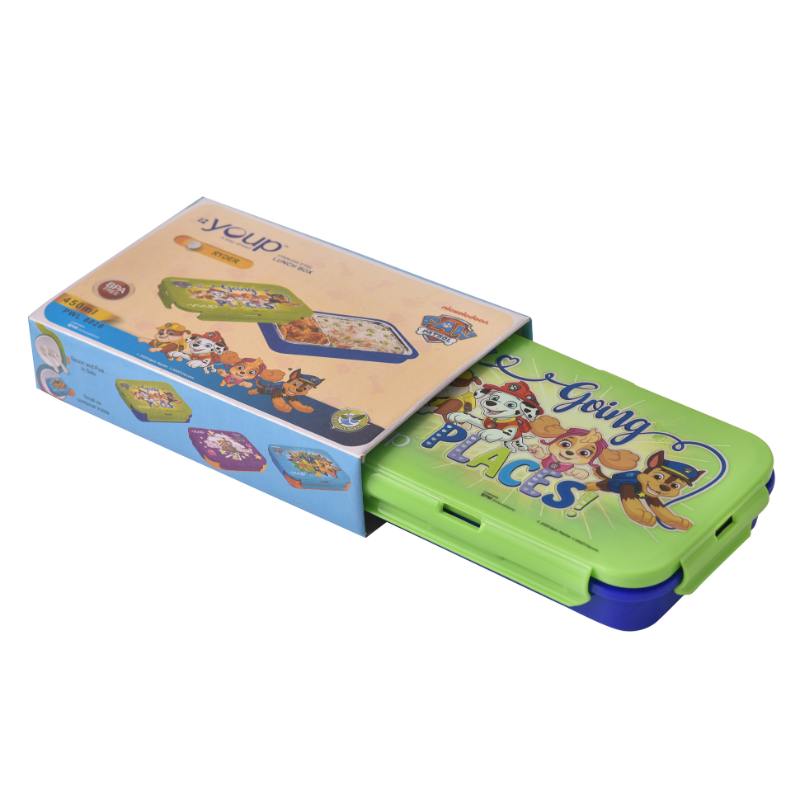 Youp Stainless Steel Green And Blue Color Paw Patrol Kids Lunch Box Ryder - 450 ml