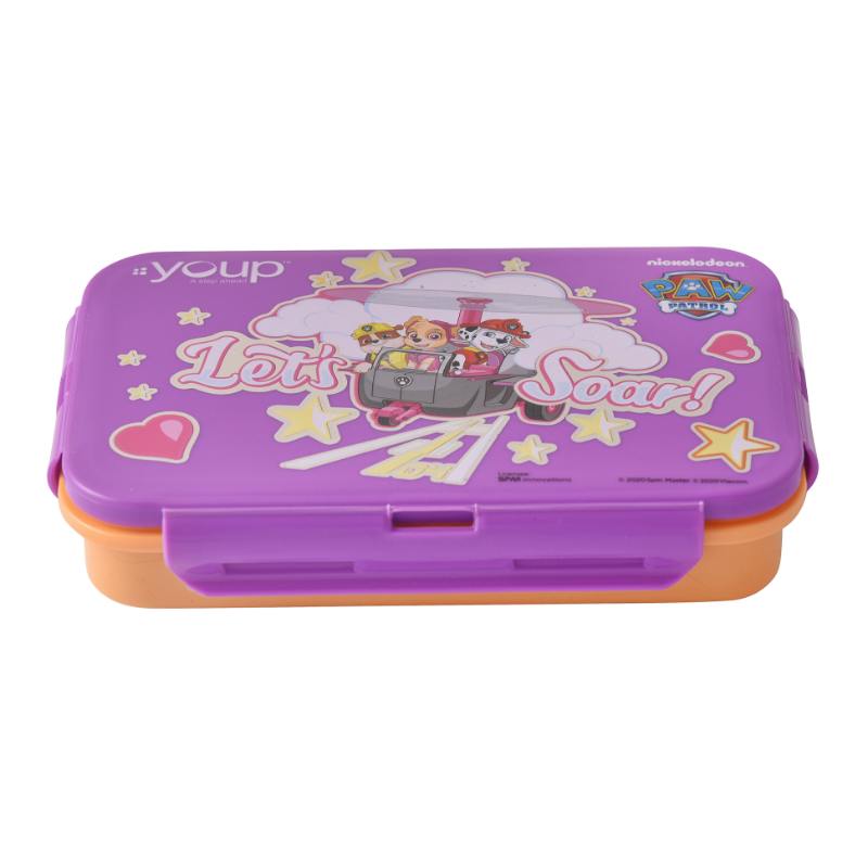 Youp Stainless Steel Purple And Yellow Color Paw Patrol Kids Lunch Box Ryder - 450 Ml