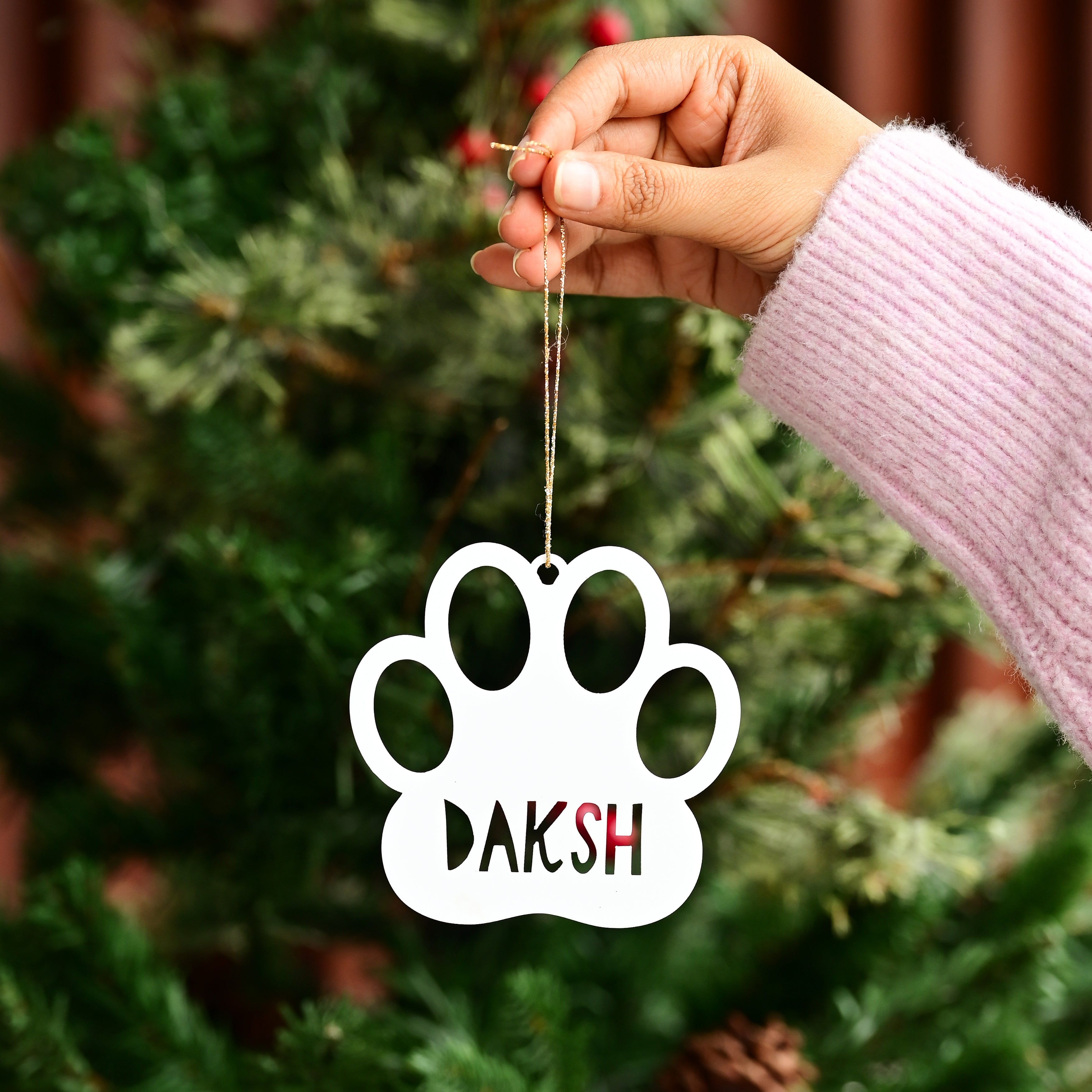 Xmas Shape  Ornament - Paw