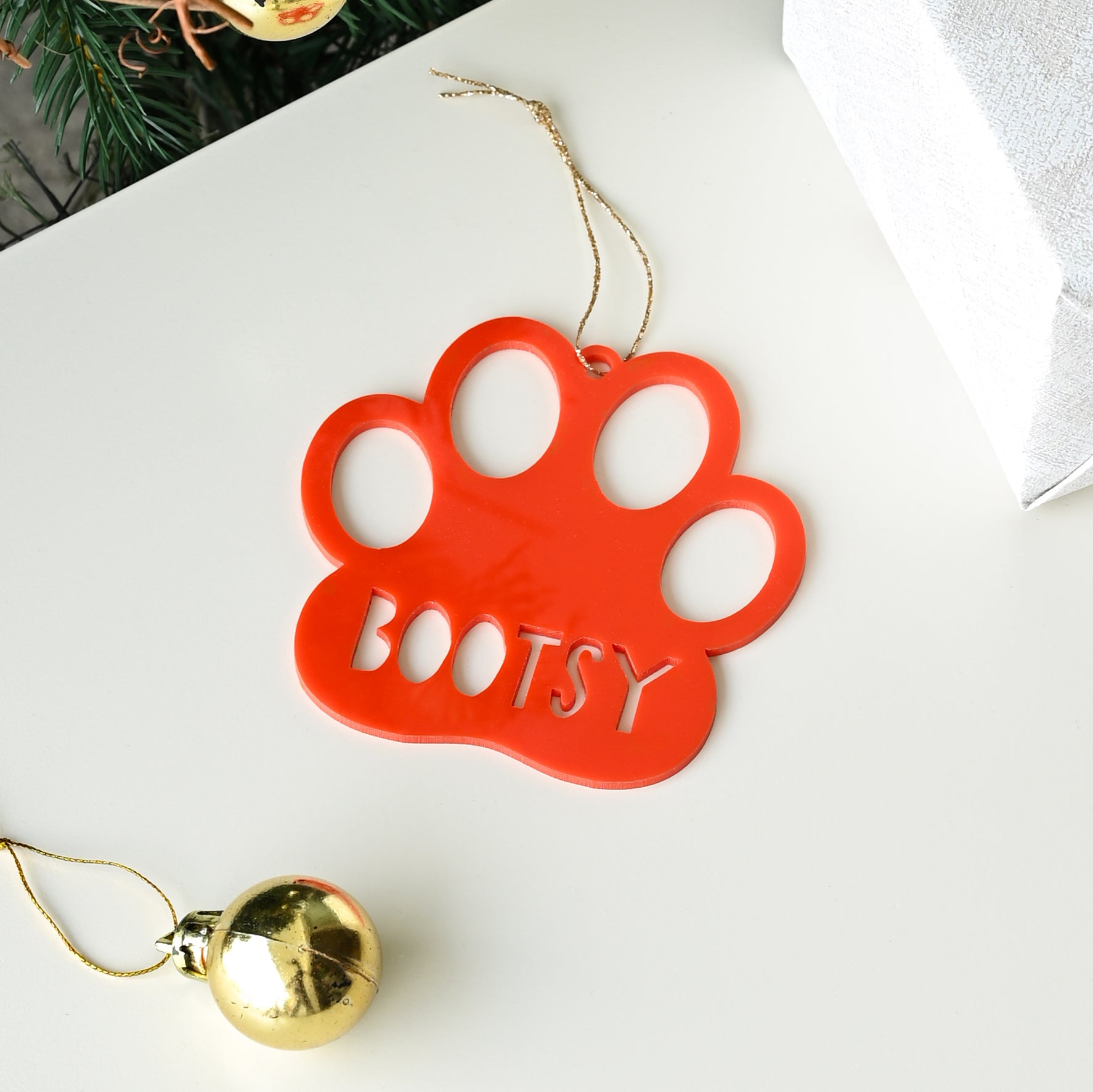 Xmas Shape  Ornament - Paw