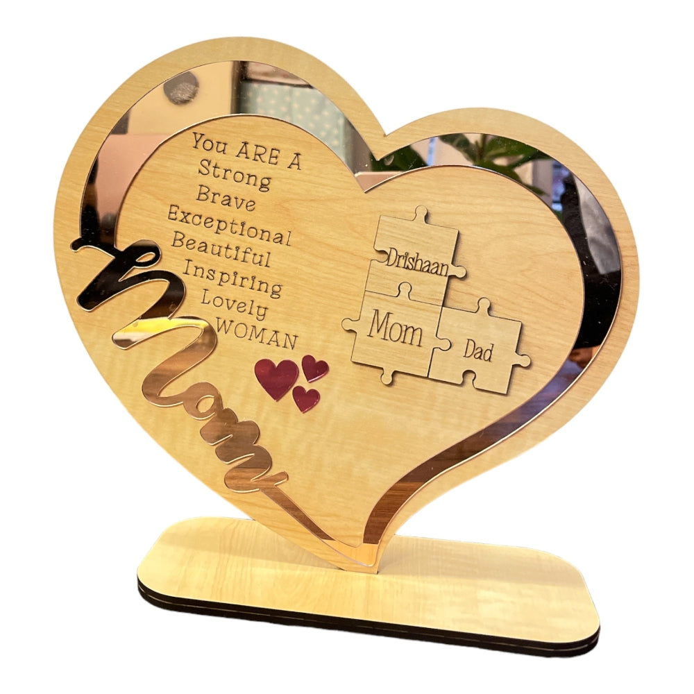 Personalised Wooden Mother's Day Puzzle Sign (Mirror)