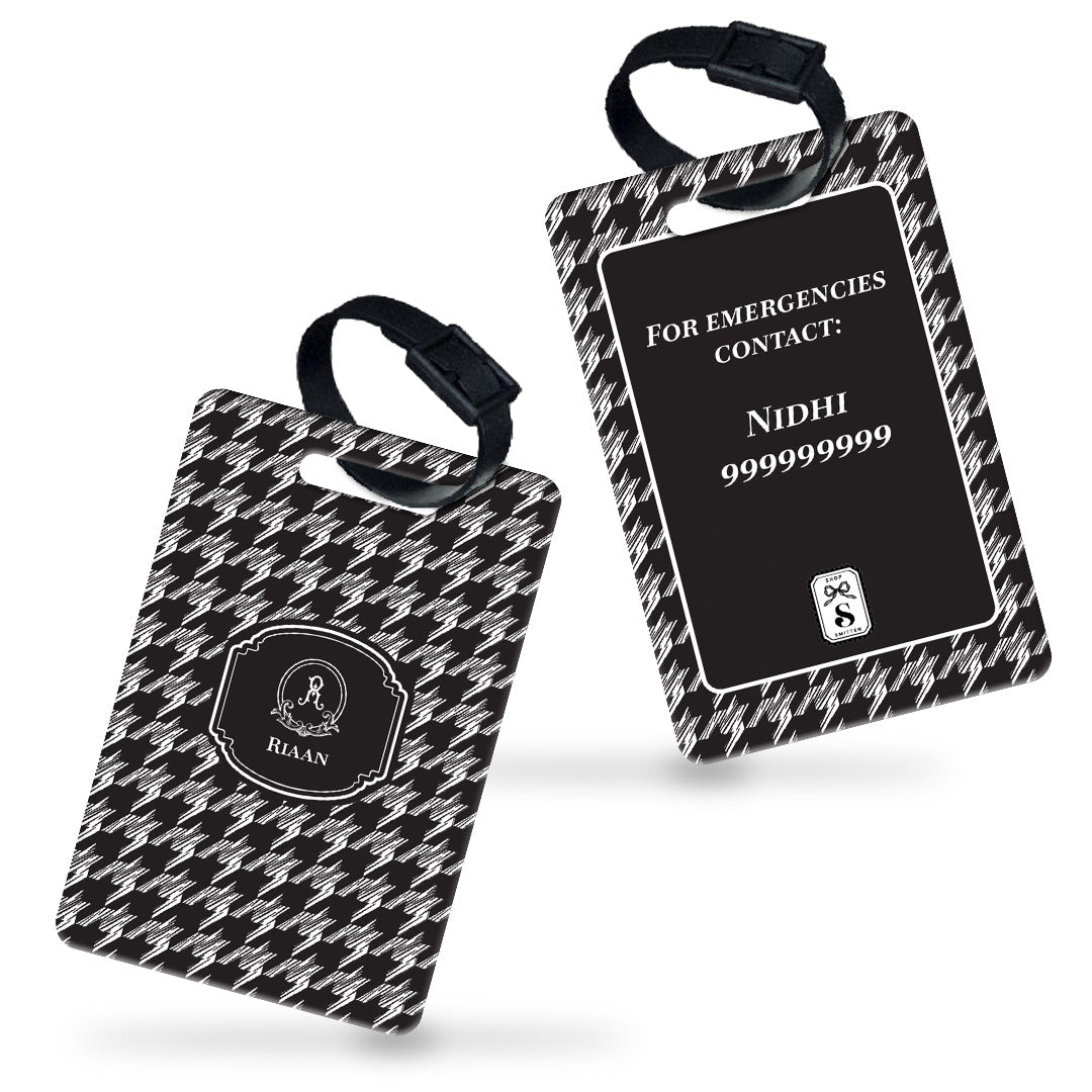 Houndstooth  Bag Tag