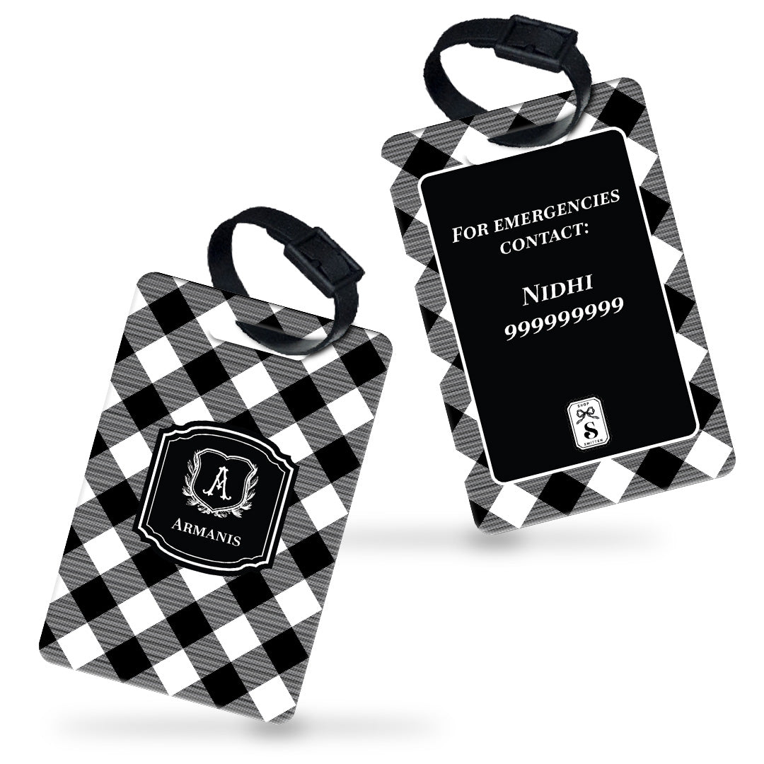 Gingham  Bag Tag