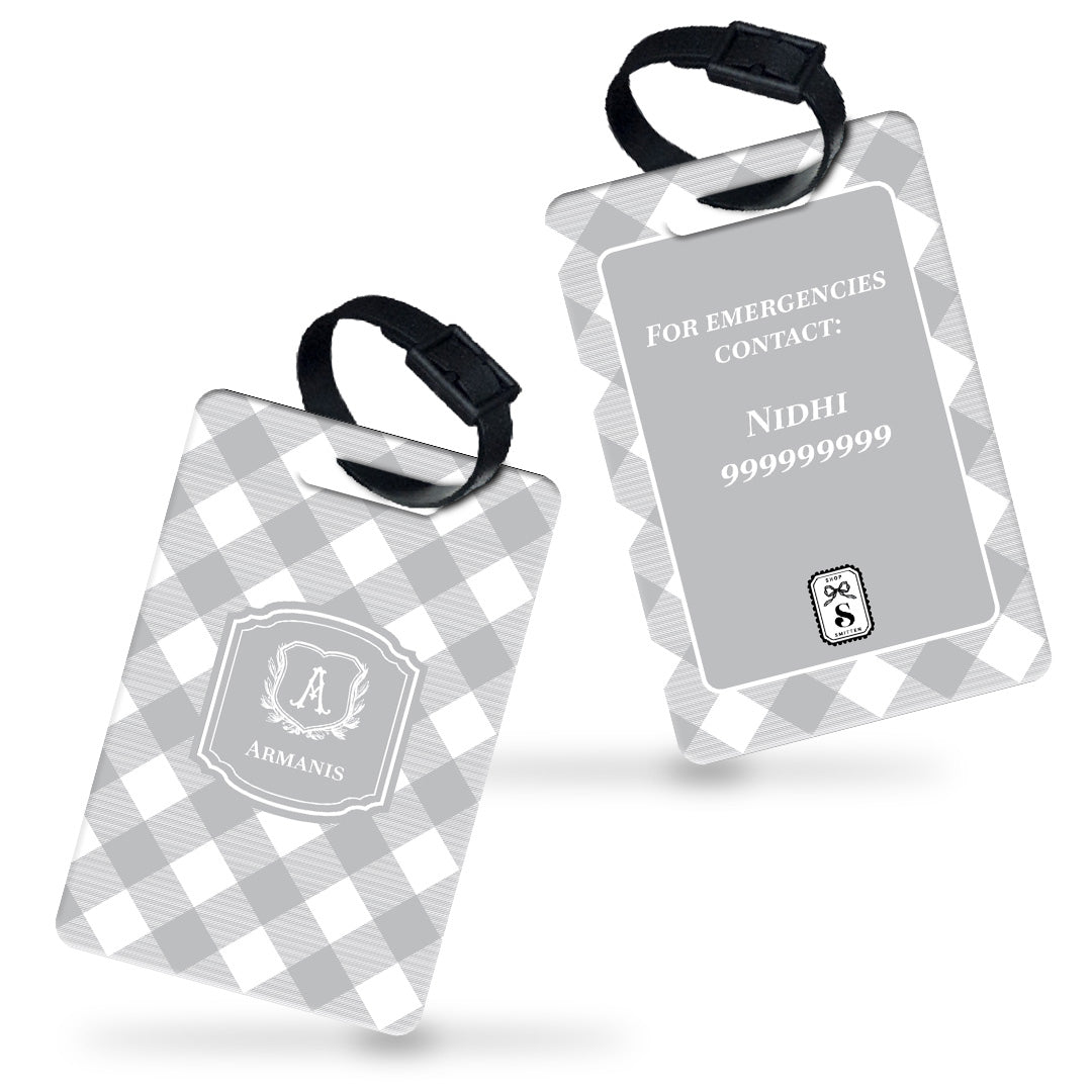 Gingham  Bag Tag