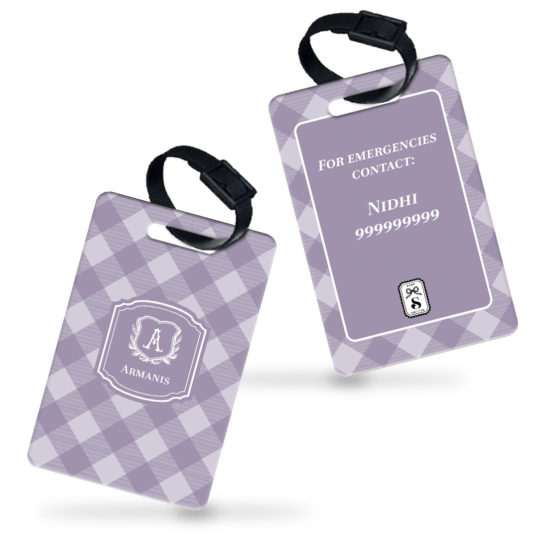 Gingham  Bag Tag