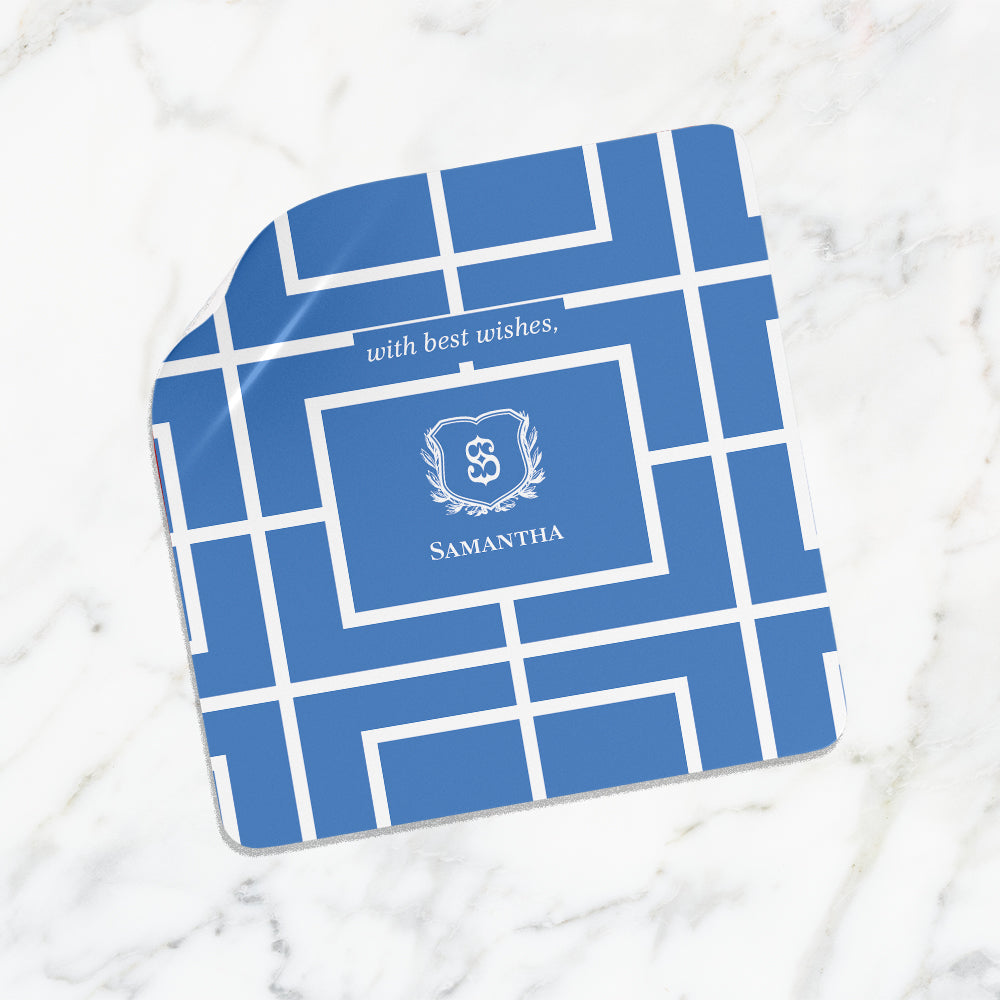 Nautical Grid Gift Sticker