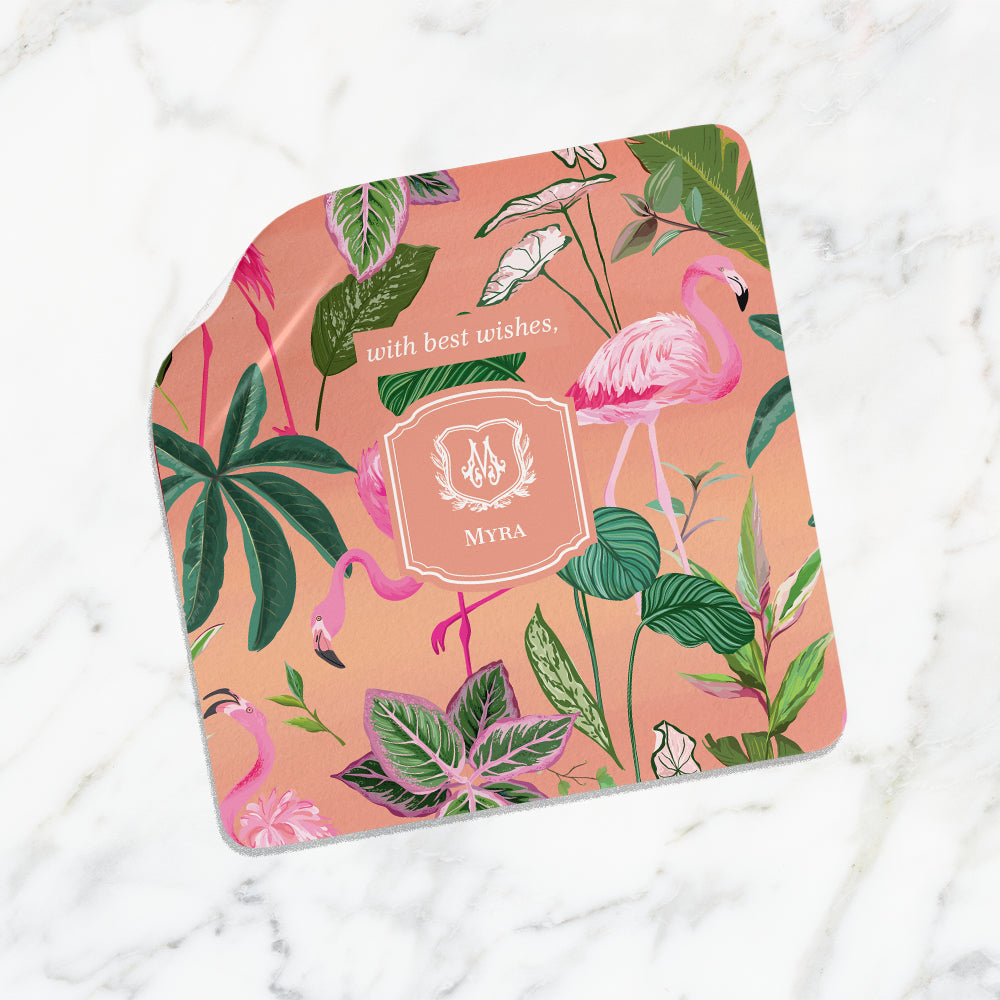 Flamingo Foliage Gift Sticker