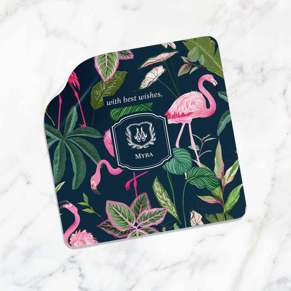 Flamingo Foliage Gift Sticker