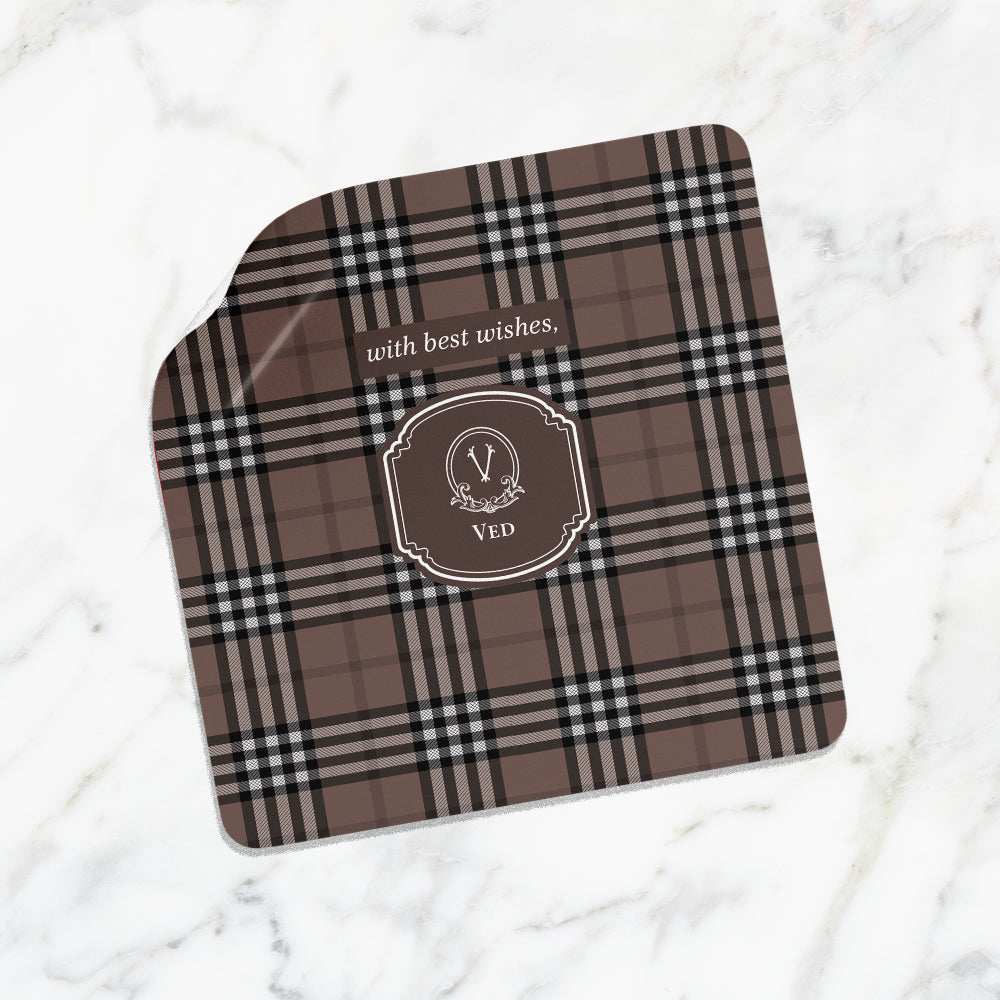 Tartan Gift Sticker