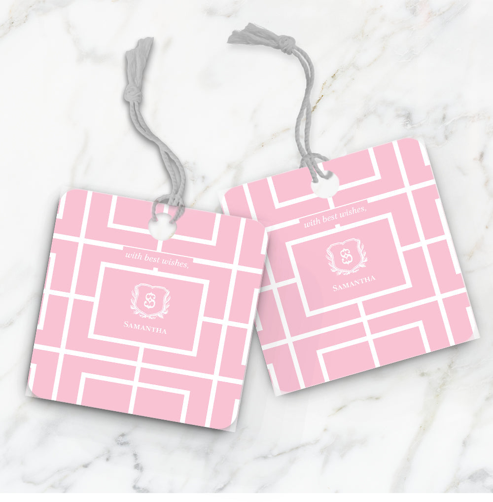 Nautical Grid Gift Tag