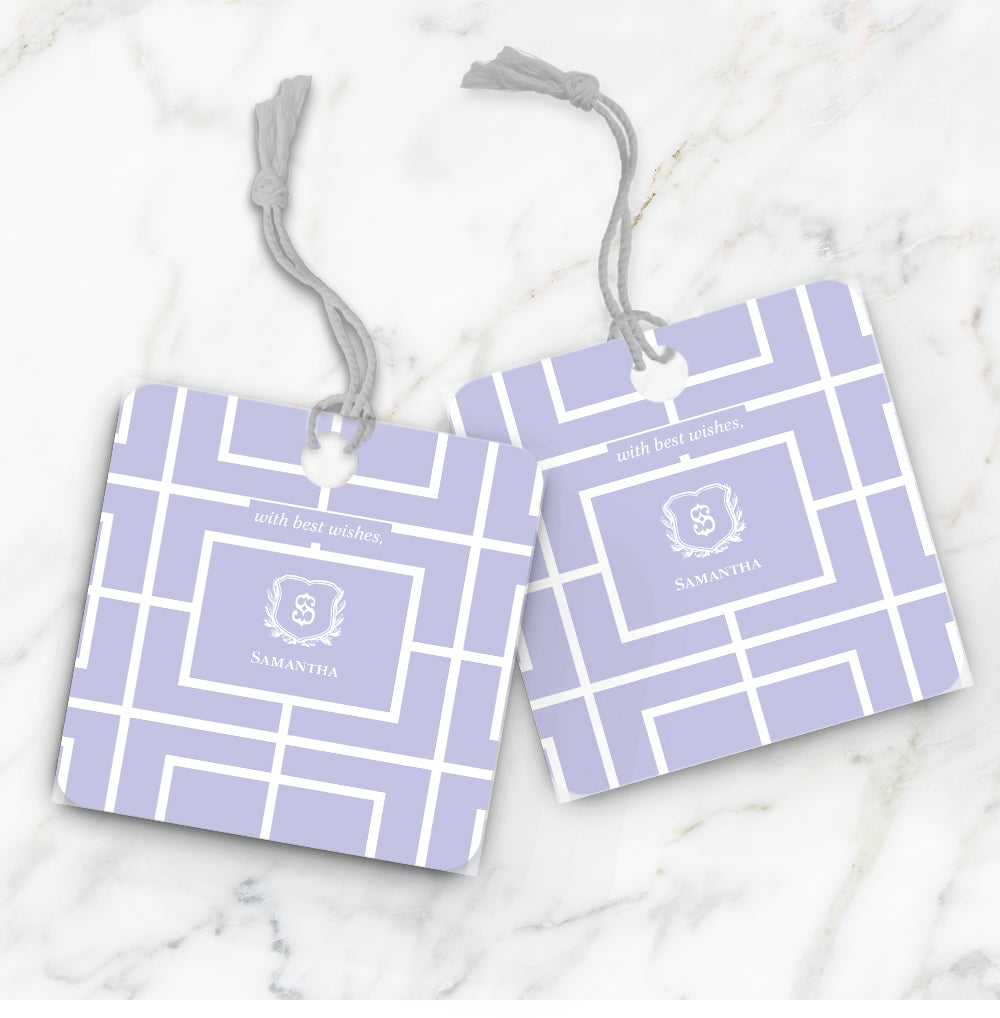 Nautical Grid Gift Tag