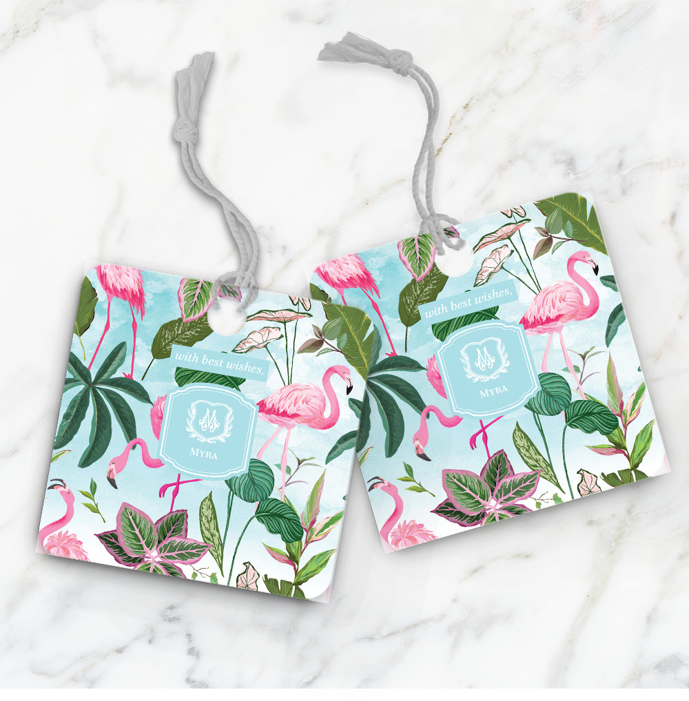 Flamingo Foliage Gift Tag