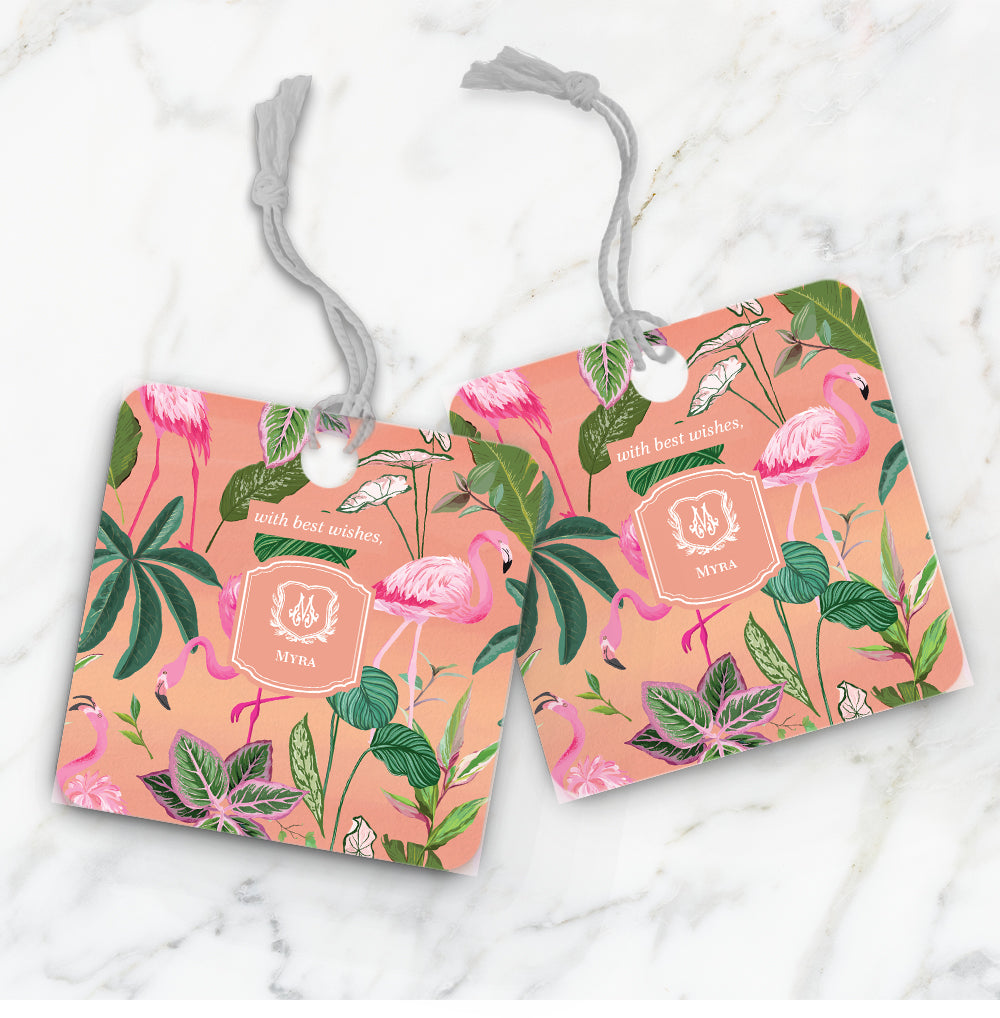 Flamingo Foliage Gift Tag