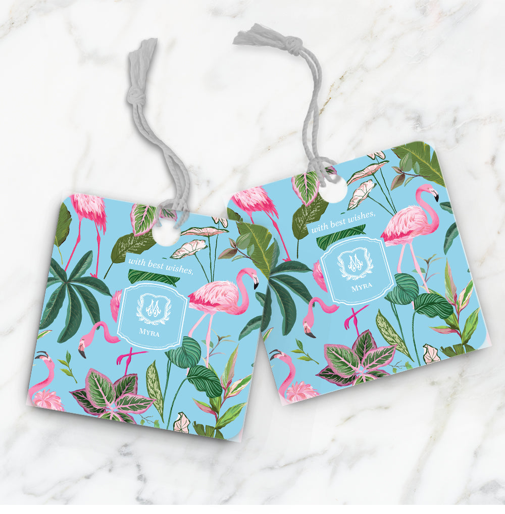 Flamingo Foliage Gift Tag