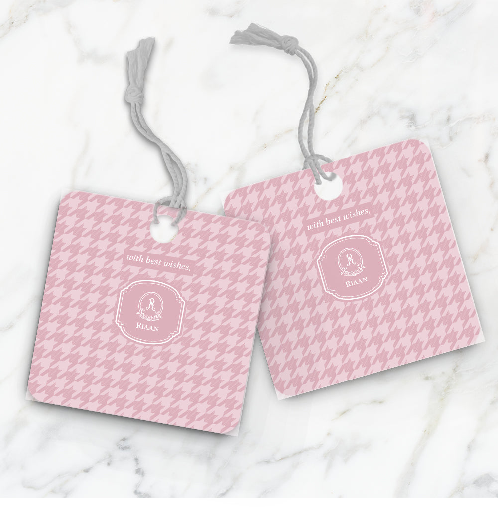 Houndstooth  Gift Tag