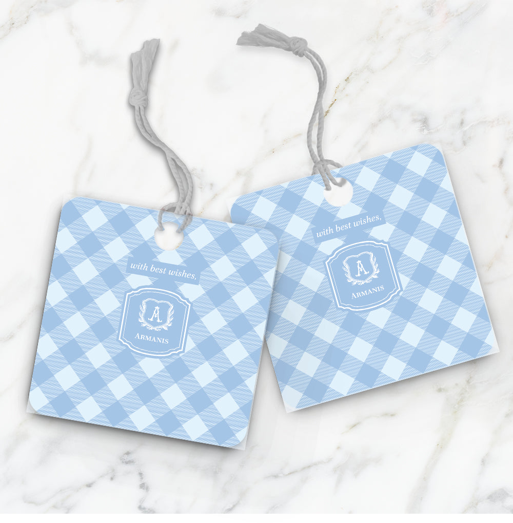 Gingham  Gift Tag