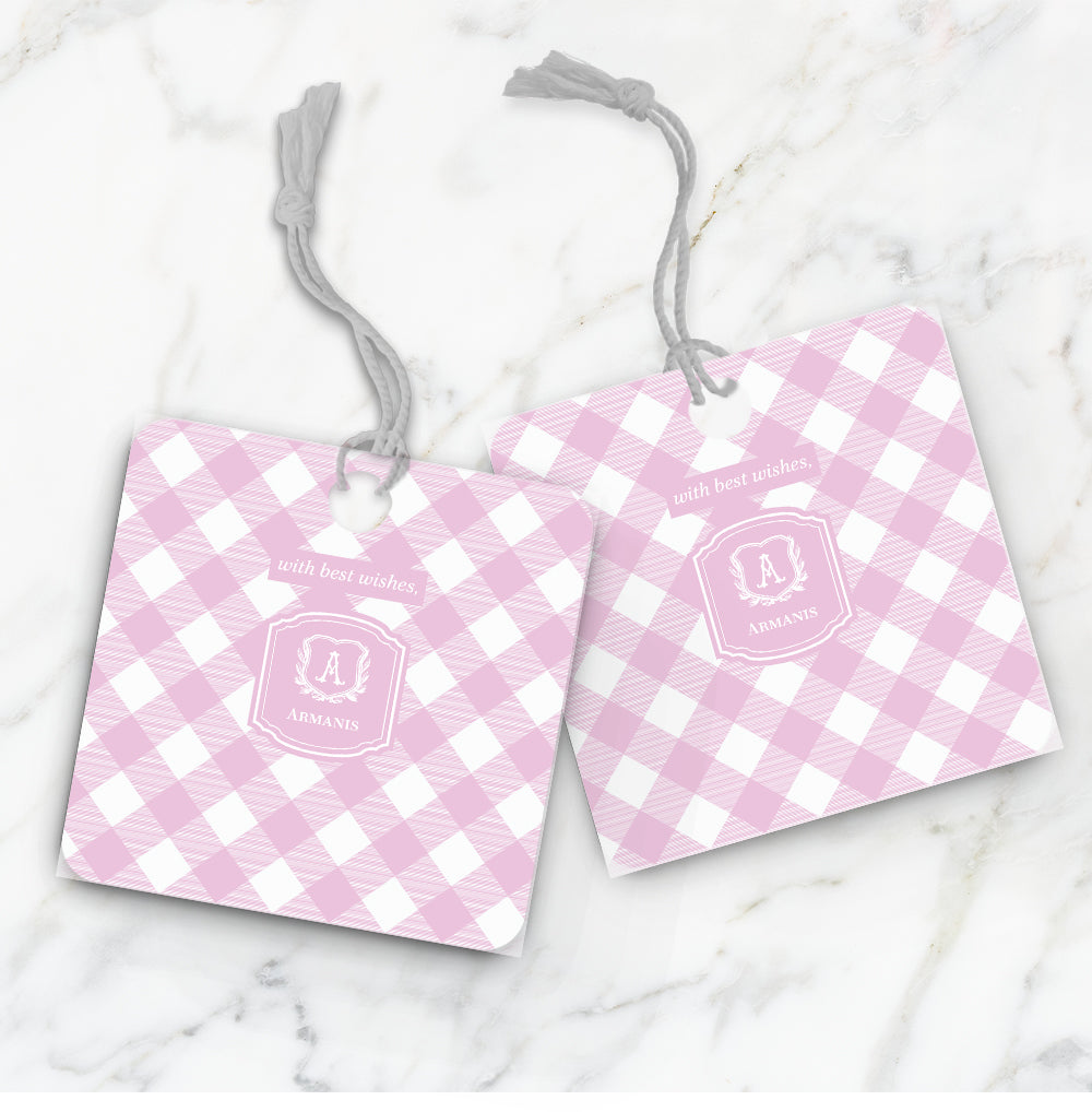 Gingham  Gift Tag