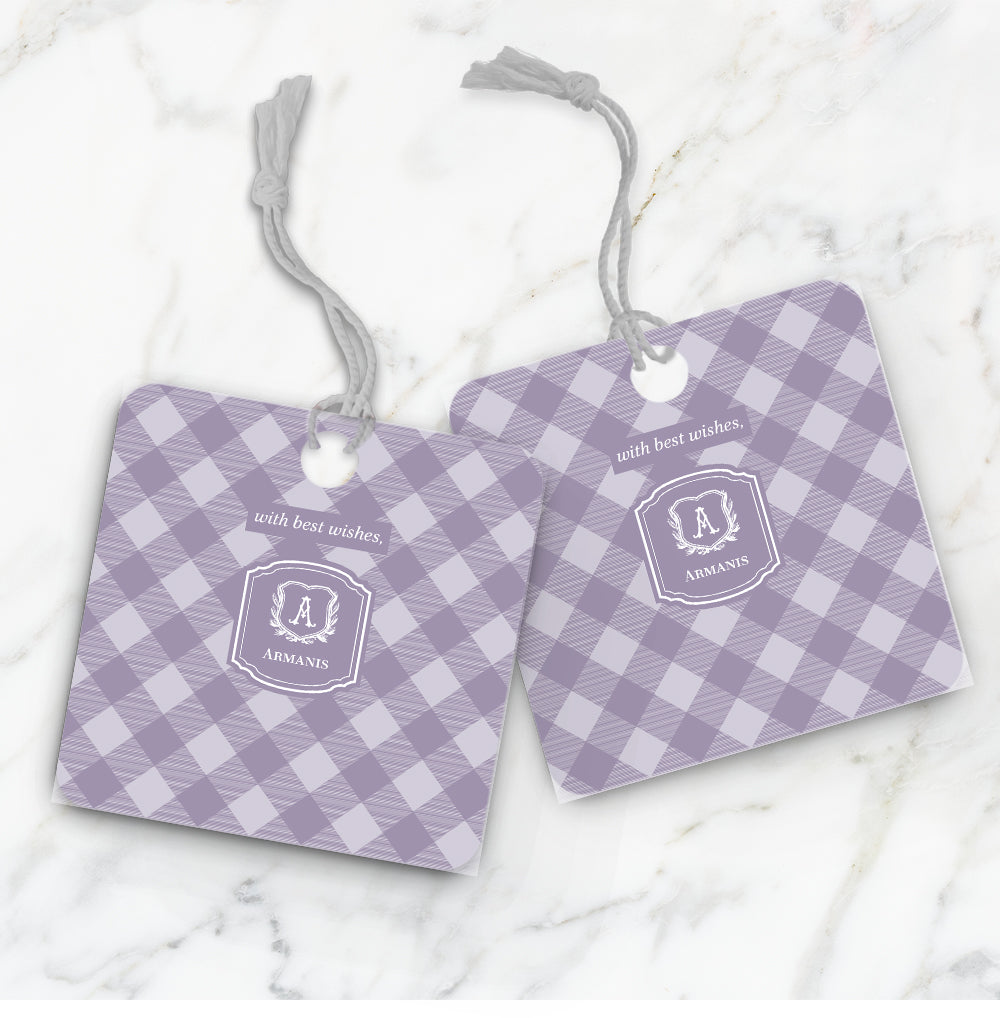 Gingham  Gift Tag