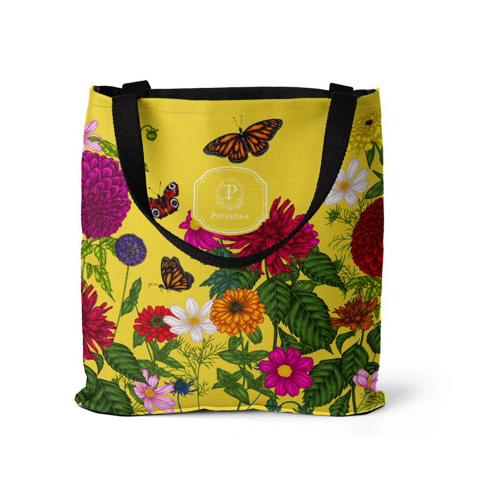 Floral Flutter Tote Bag