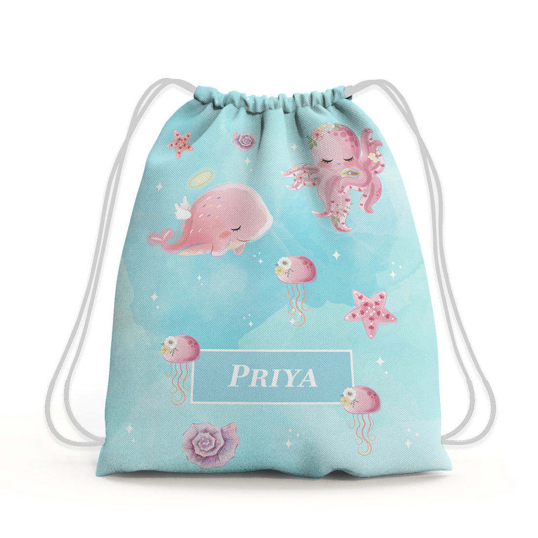 Blushing Underseas Drawstring Bag (kids)