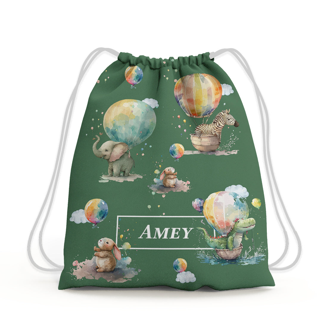 Balloon Safari Drawstring Bag (kids)