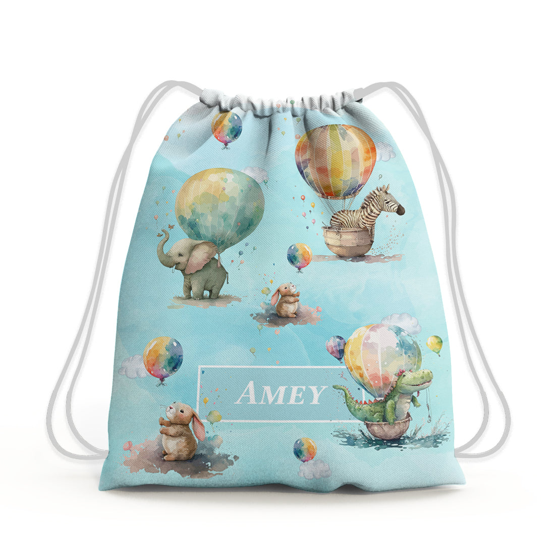 Balloon Safari Drawstring Bag (kids)