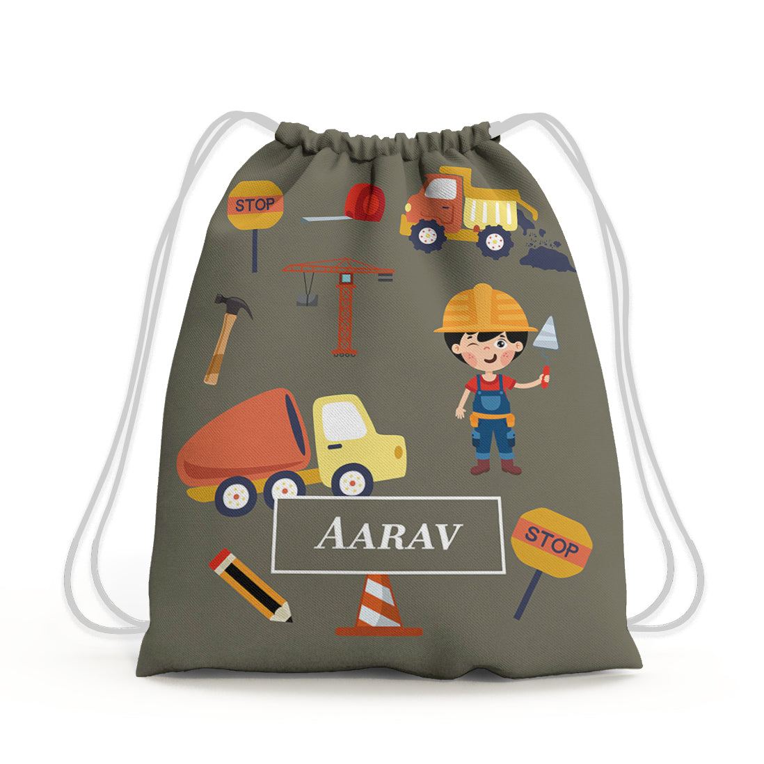 Little Builder Drawstring Bag (kids)