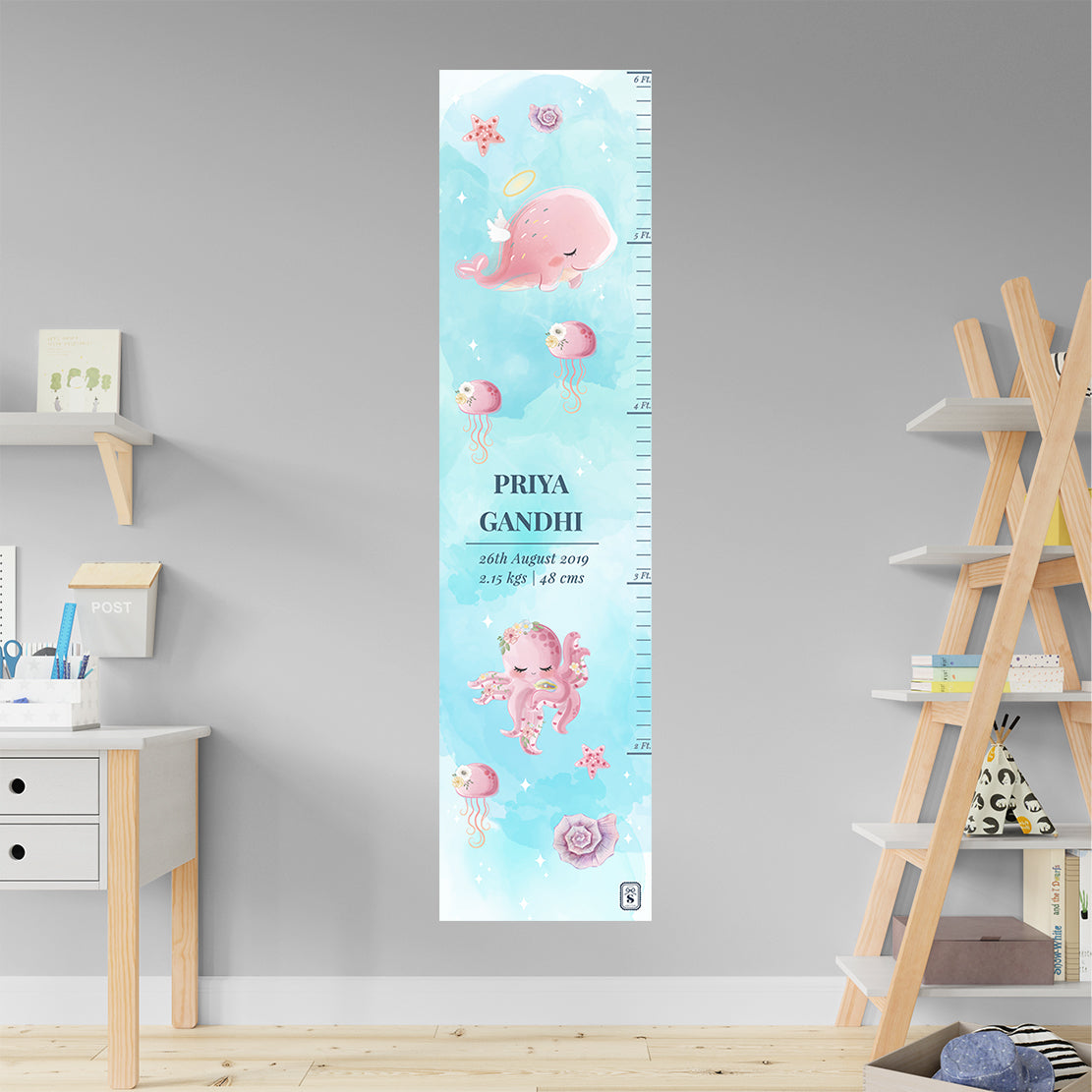 Blushing Underseas Height Chart (kids)