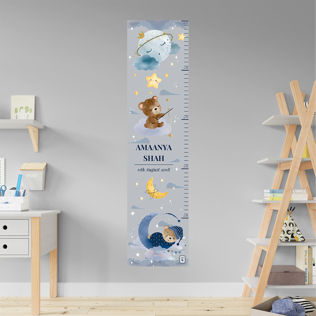 Moonlight Snuggles Height Chart - Grey