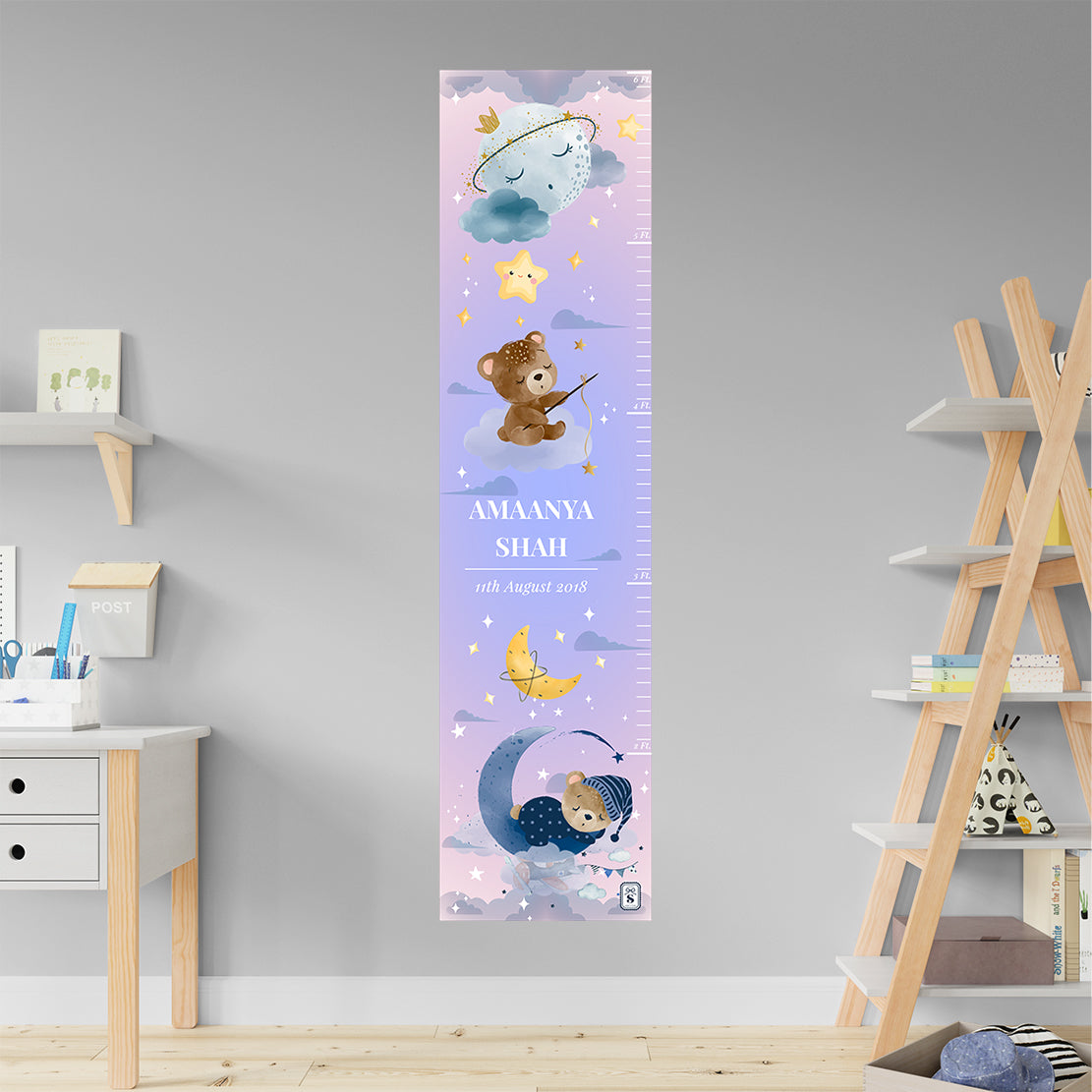 Moonlight Snuggles Height Chart - Lilac Pink Fusion