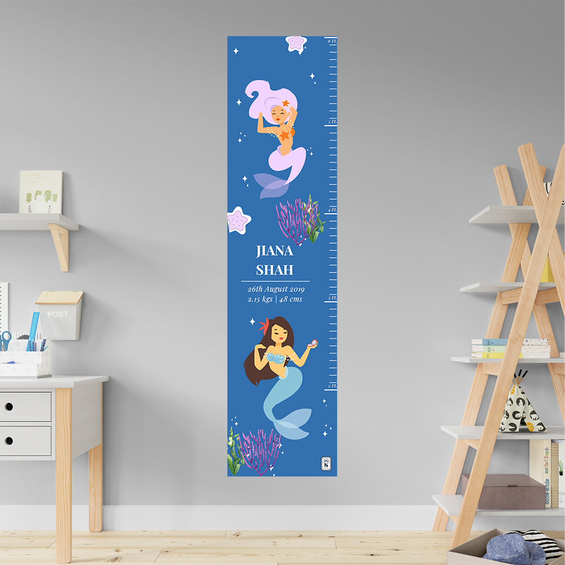 Sassy Mermaid Height Chart (kids)