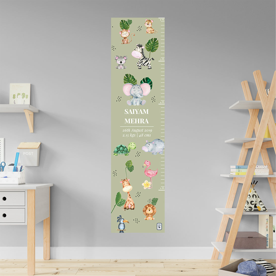 Jungle Friends Height Chart (kids)