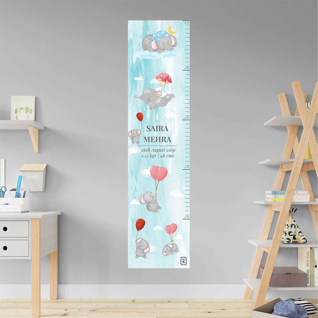 Red Balloon Ellie Height Chart (kids)