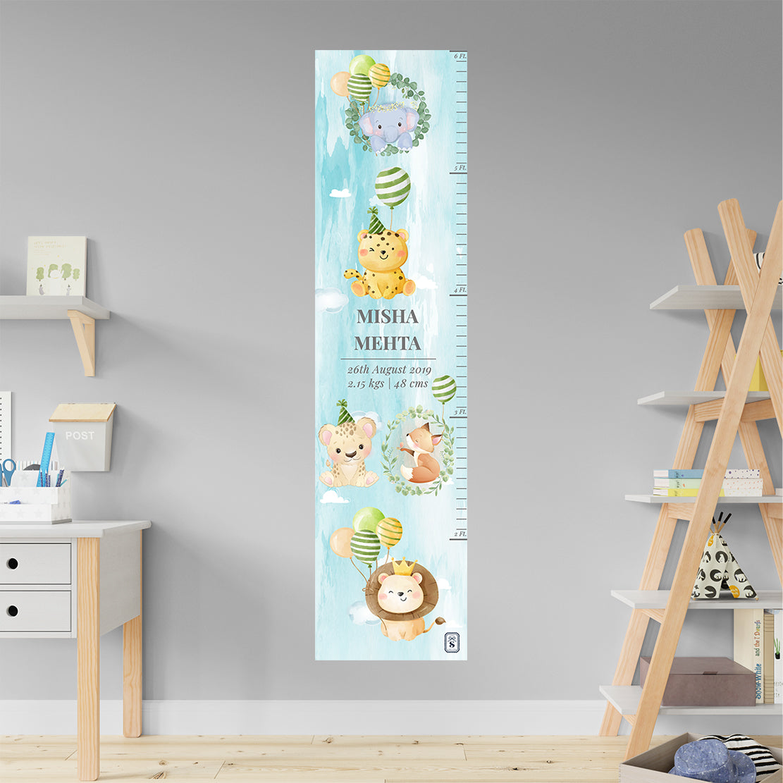 Safari Soiree Height Chart (kids)