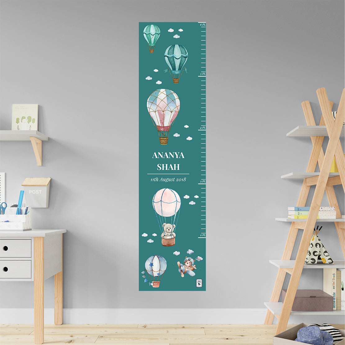 Infinite Sky Height Chart - Teal