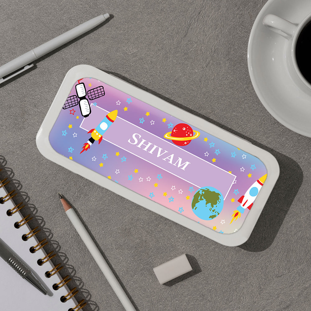 Space Satellites Kids Pencil Box