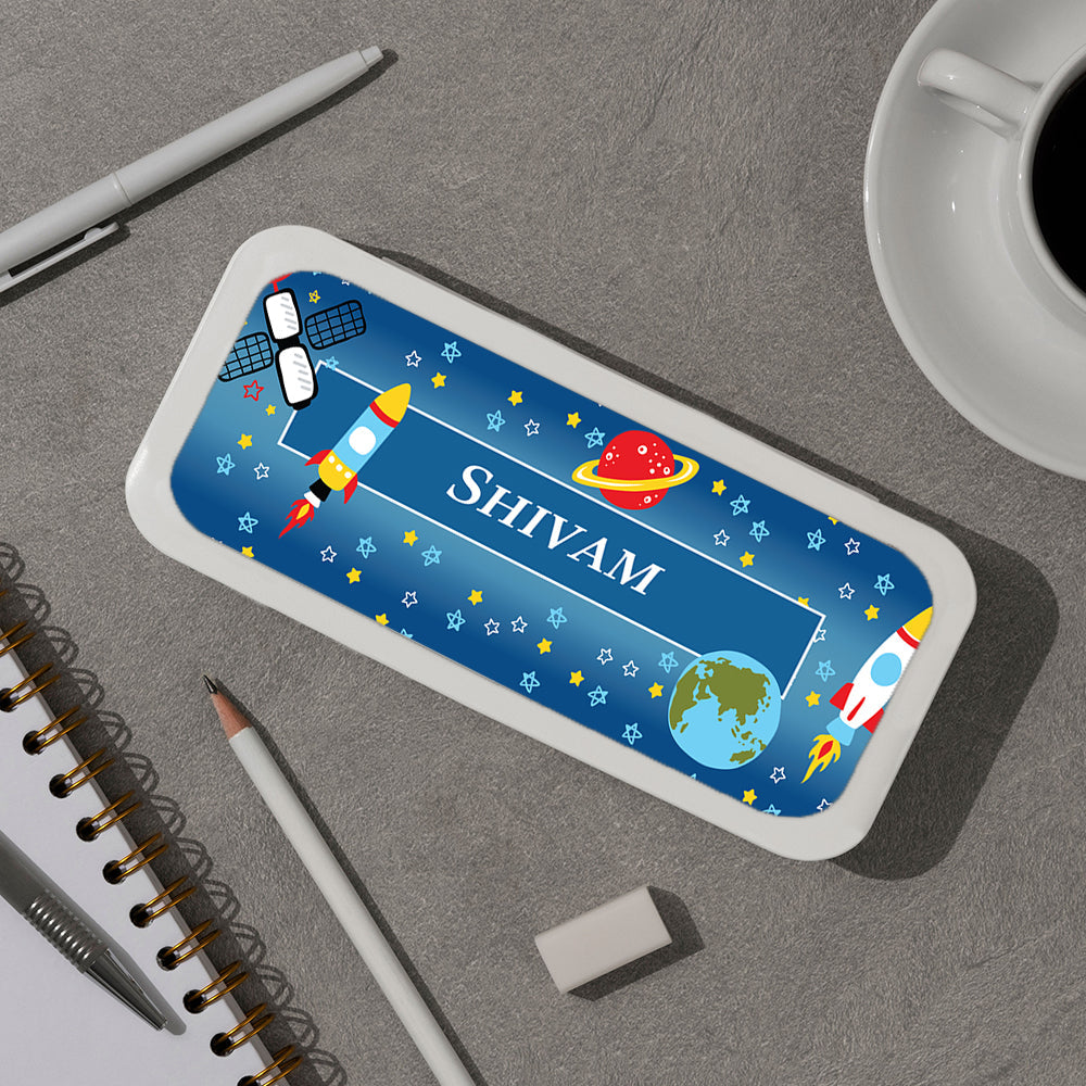 Space Satellites Kids Pencil Box